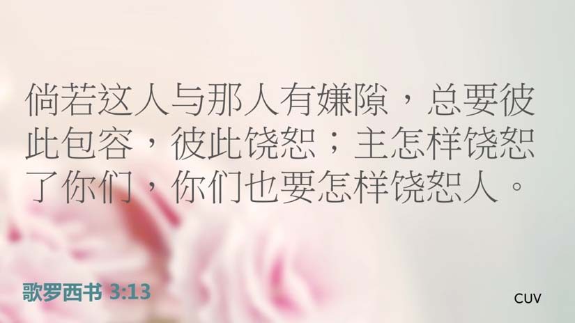 歌罗西书3:13