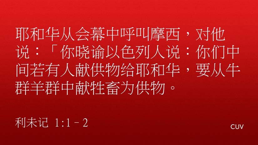 利未记1:1–2